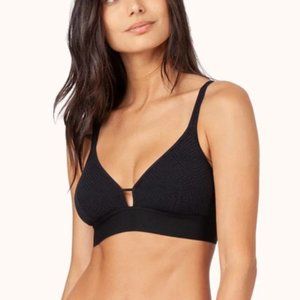 EUC Lively The Deco Mesh Bralette in Jet Black